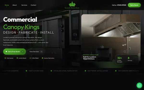 Canopy Kings website
