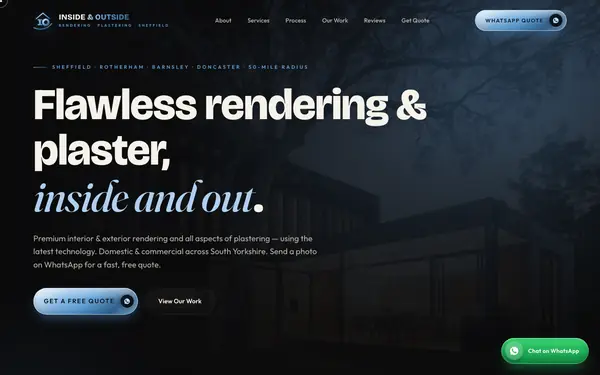Screenshot of Inside and Outside website