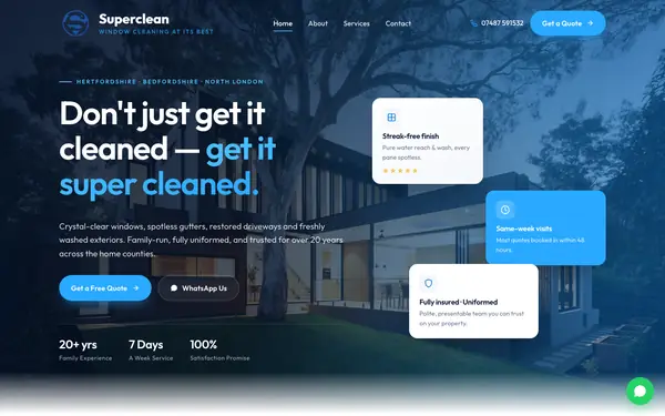 Superclean Windows website